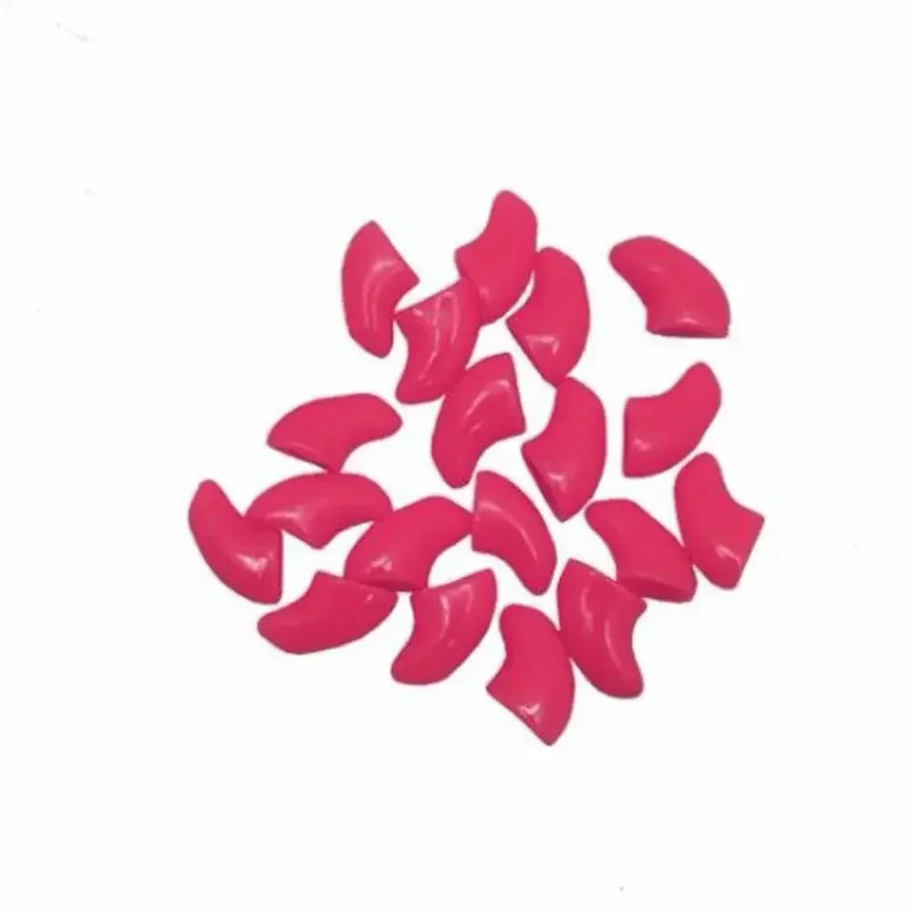 Lovely 20pcs Soft Silicone Cat Nail Caps | Pet Claw Protection with Adhesive Glue | Anti-Scratch Cat Paw Covers | Safe Nail Care for Cats