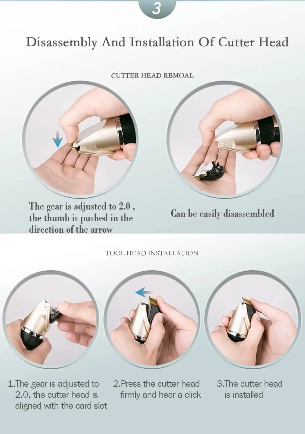 Low-Noise Dog Clippers - Rechargeable Pet Grooming Kit with 4 Guide Combs