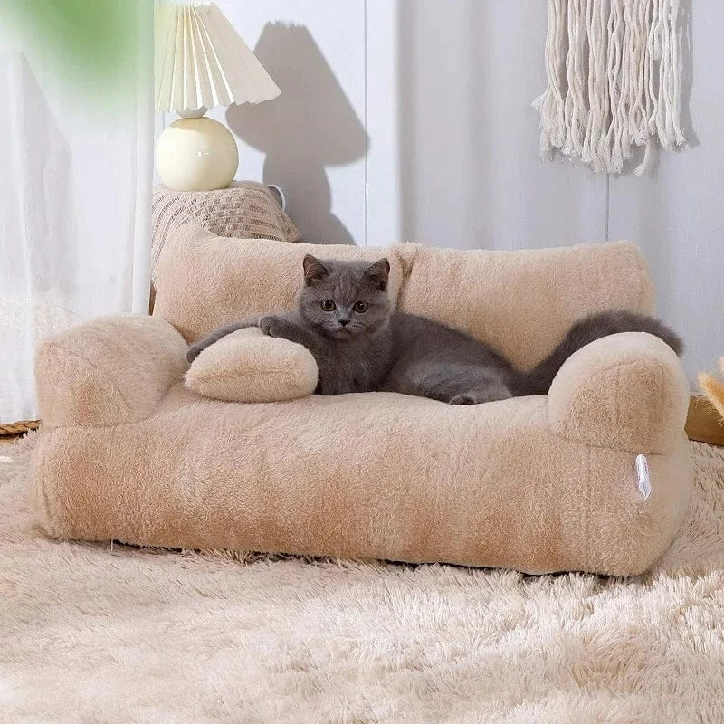 Luxury Cat Bed Sofa – Winter Warm Plush Pet Nest for Small Dogs & Cats