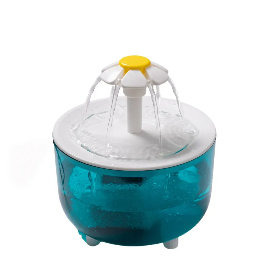 Luxury Cat Flower Water Fountain – Silent USB Automatic Pet Water Dispenser with Multi-Layer Filter for Cats & Small Dogs