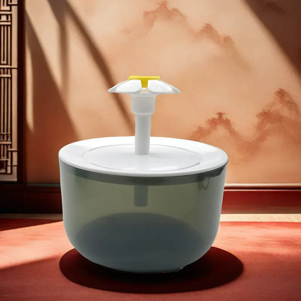 Luxury Cat Flower Water Fountain – Silent USB Automatic Pet Water Dispenser with Multi-Layer Filter for Cats & Small Dogs