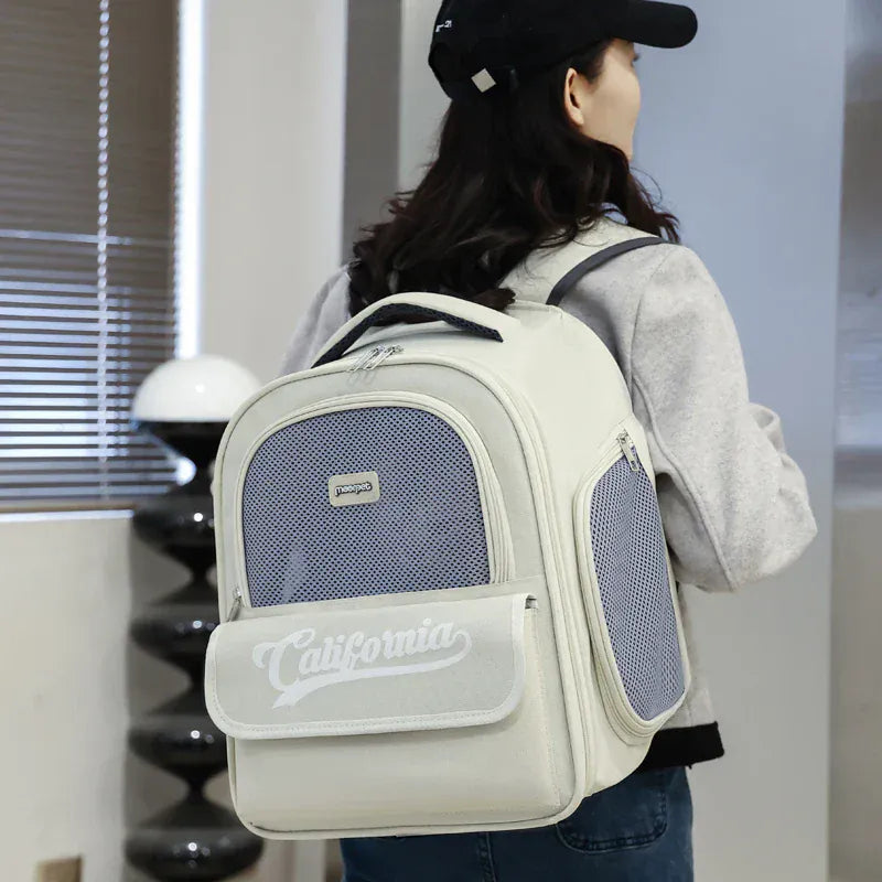 Luxury Pet Carrier Backpack - Portable Folding Travel Bag for Cats & Small Dogs