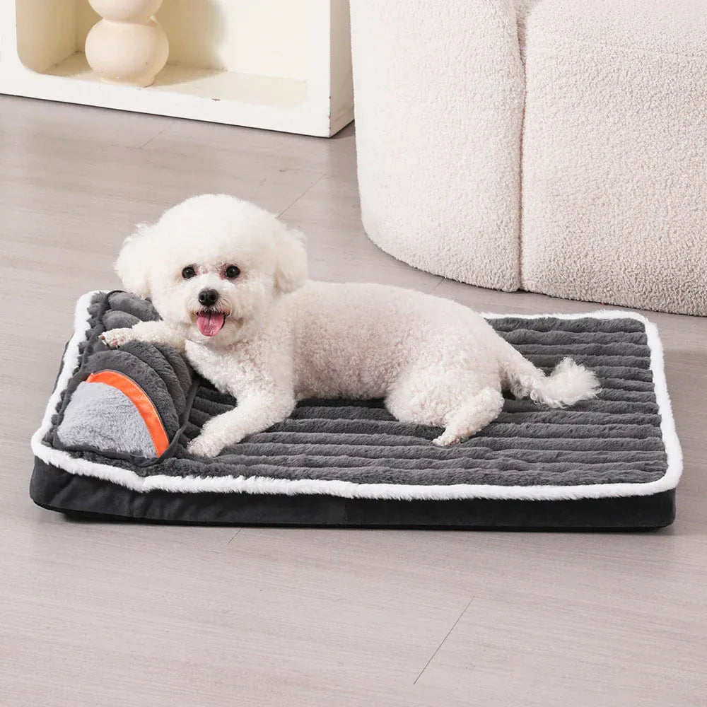 Medium Dog Bed with Pillow - Washable Cat Nest Sofa Cushion Mat