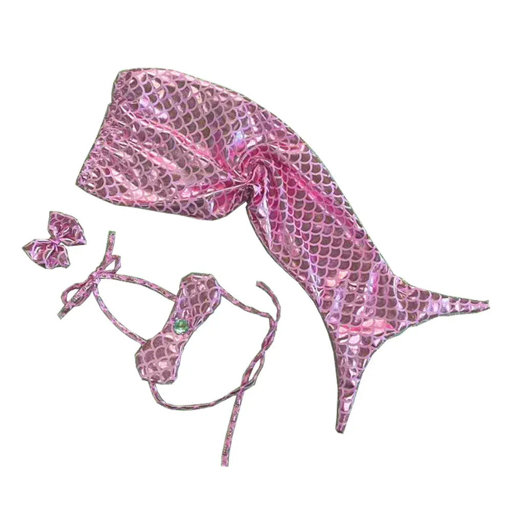 Mermaid Cat Halloween Costumes Sparkly Cosplay Dog Clothes Outfit for Small Kitten Birthday Party Dressing Up Pet Costumes   Cos