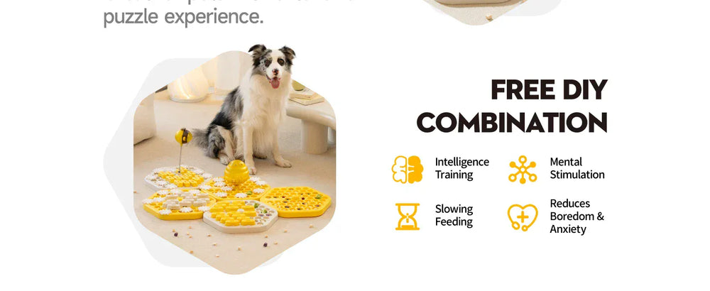 MEWOOFUN Dog Puzzle Toy | Interactive Level 3 Slow Feeder Game for Dogs & Cats | Mental Stimulation & Treat Dispenser