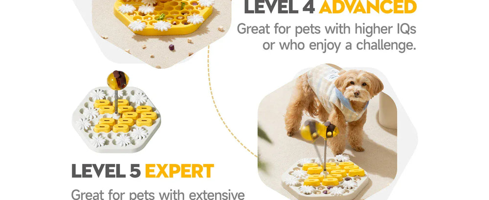MEWOOFUN Dog Puzzle Toy | Interactive Level 3 Slow Feeder Game for Dogs & Cats | Mental Stimulation & Treat Dispenser