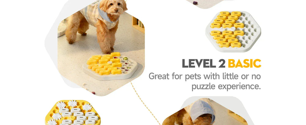 MEWOOFUN Dog Puzzle Toy | Interactive Level 3 Slow Feeder Game for Dogs & Cats | Mental Stimulation & Treat Dispenser