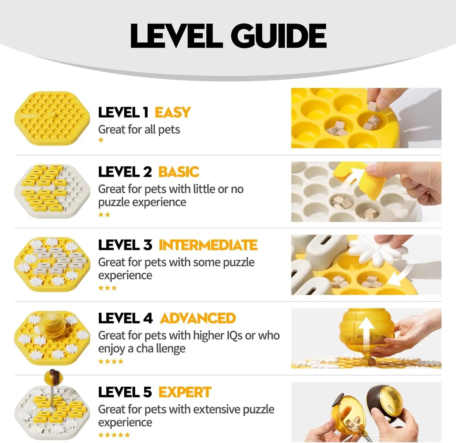 MEWOOFUN Dog Puzzle Toy | Interactive Level 3 Slow Feeder Game for Dogs & Cats | Mental Stimulation & Treat Dispenser