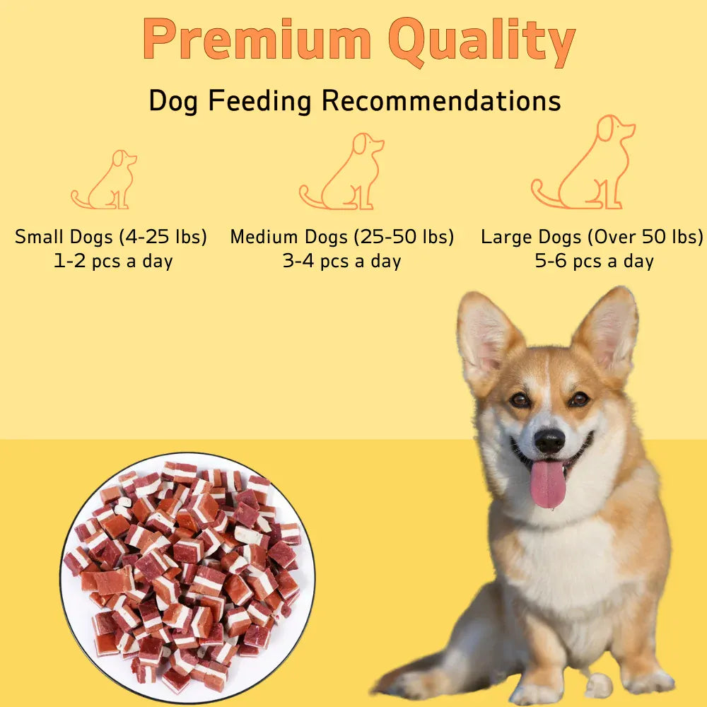 Natural Beef & Meat Cubes Dog Treats – 100g High-Protein, Healthy, Easily Digestible Snacks for All Dog Sizes