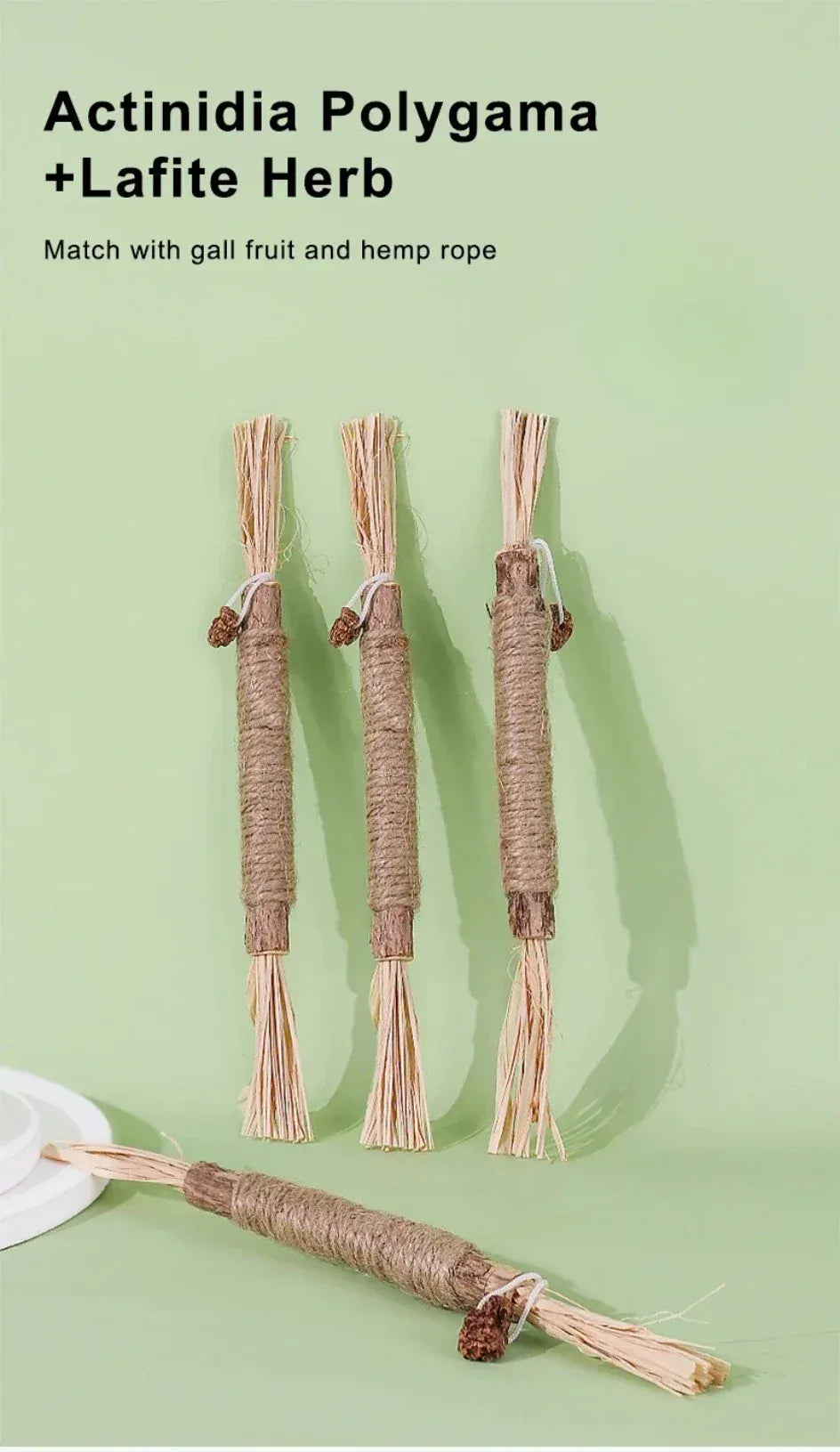 Natural Catnip Chew Sticks - Dental Health Cat Toys Silvervine Matatabi Cat Treats