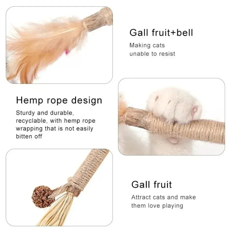 Natural Catnip Chew Sticks - Dental Health Cat Toys Silvervine Matatabi Cat Treats
