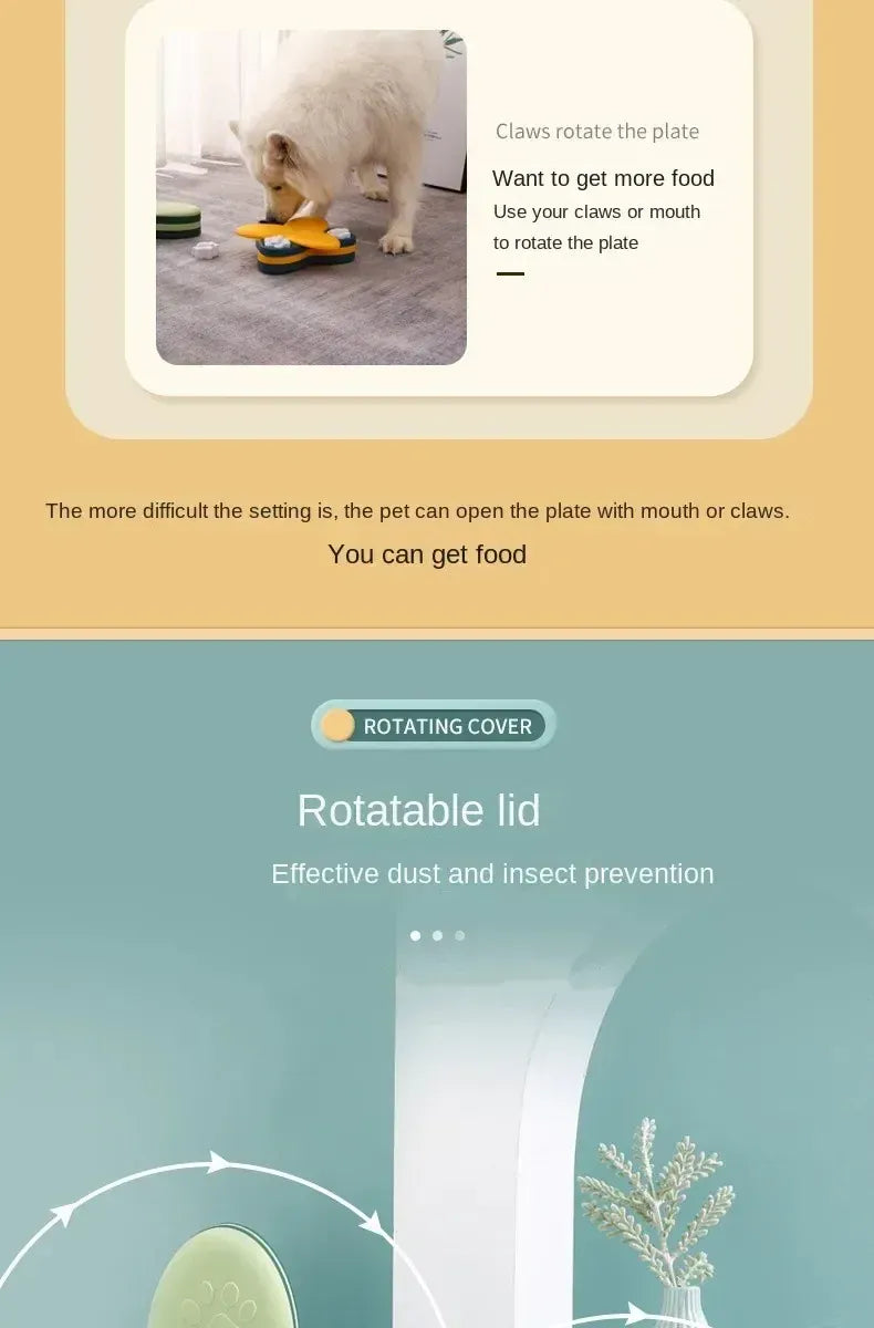 New Dog Puzzle Toys | Slow Feeder Interactive Food Dispenser for Dogs & Cats | Non-Slip Training & Mental Stimulation Toy