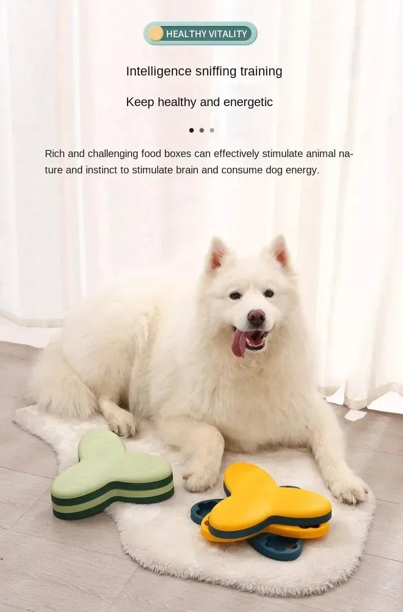 New Dog Puzzle Toys | Slow Feeder Interactive Food Dispenser for Dogs & Cats | Non-Slip Training & Mental Stimulation Toy