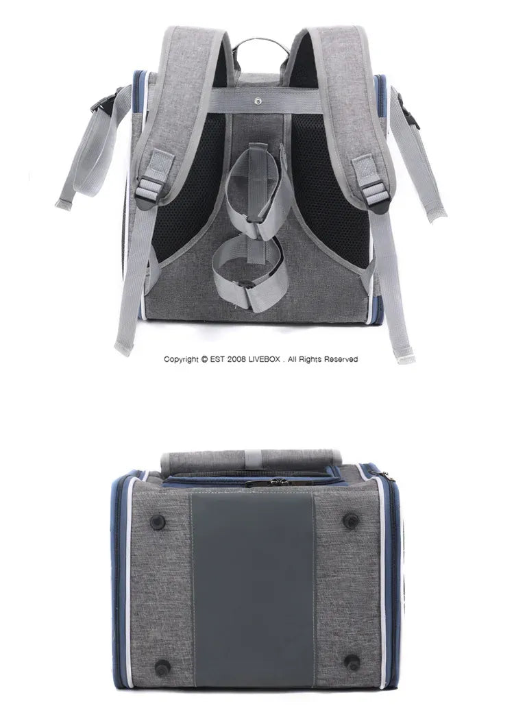 Nordic Style Pet Bike & Car Carrier – Portable Backpack for Outdoor Cycling & Travel