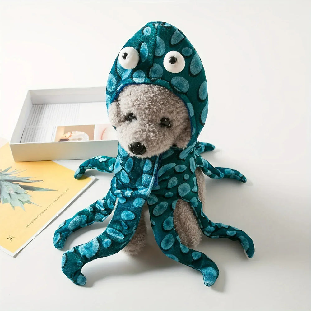 Octopus Costume for Dogs & Cats – Cute Hoodie Outfit for Halloween Christmas Holiday