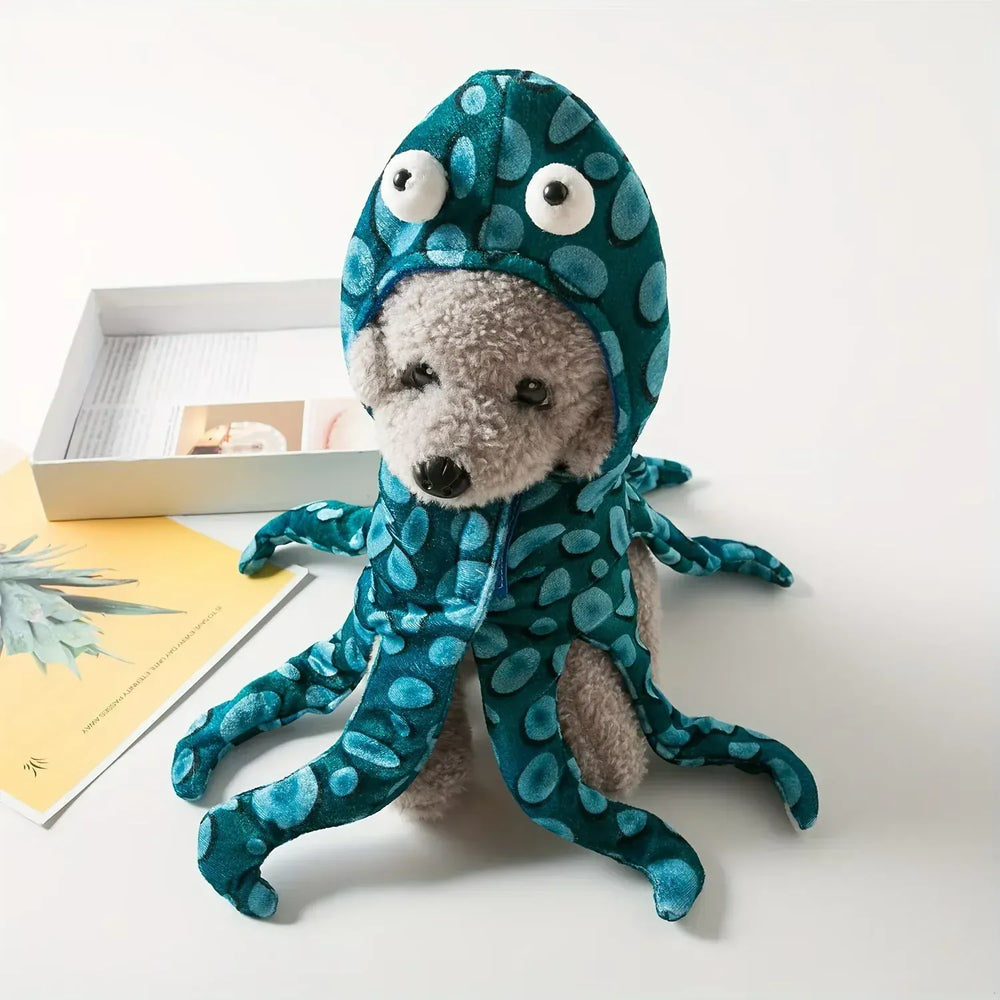 Octopus Costume for Dogs & Cats – Cute Hoodie Outfit for Halloween Christmas Holiday