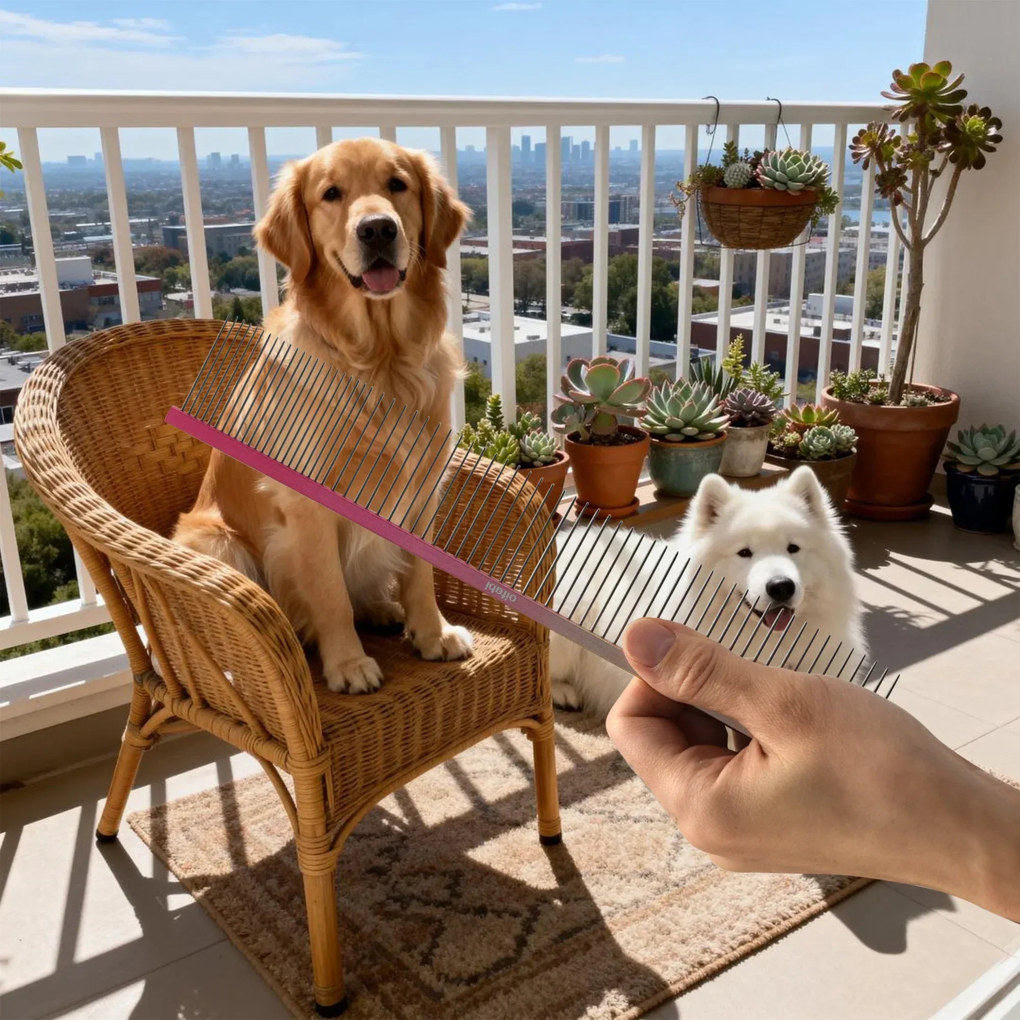 OITABI Professional Pet Grooming Comb Set - Gradient Tapered Tail Combs for Styling & Finishing