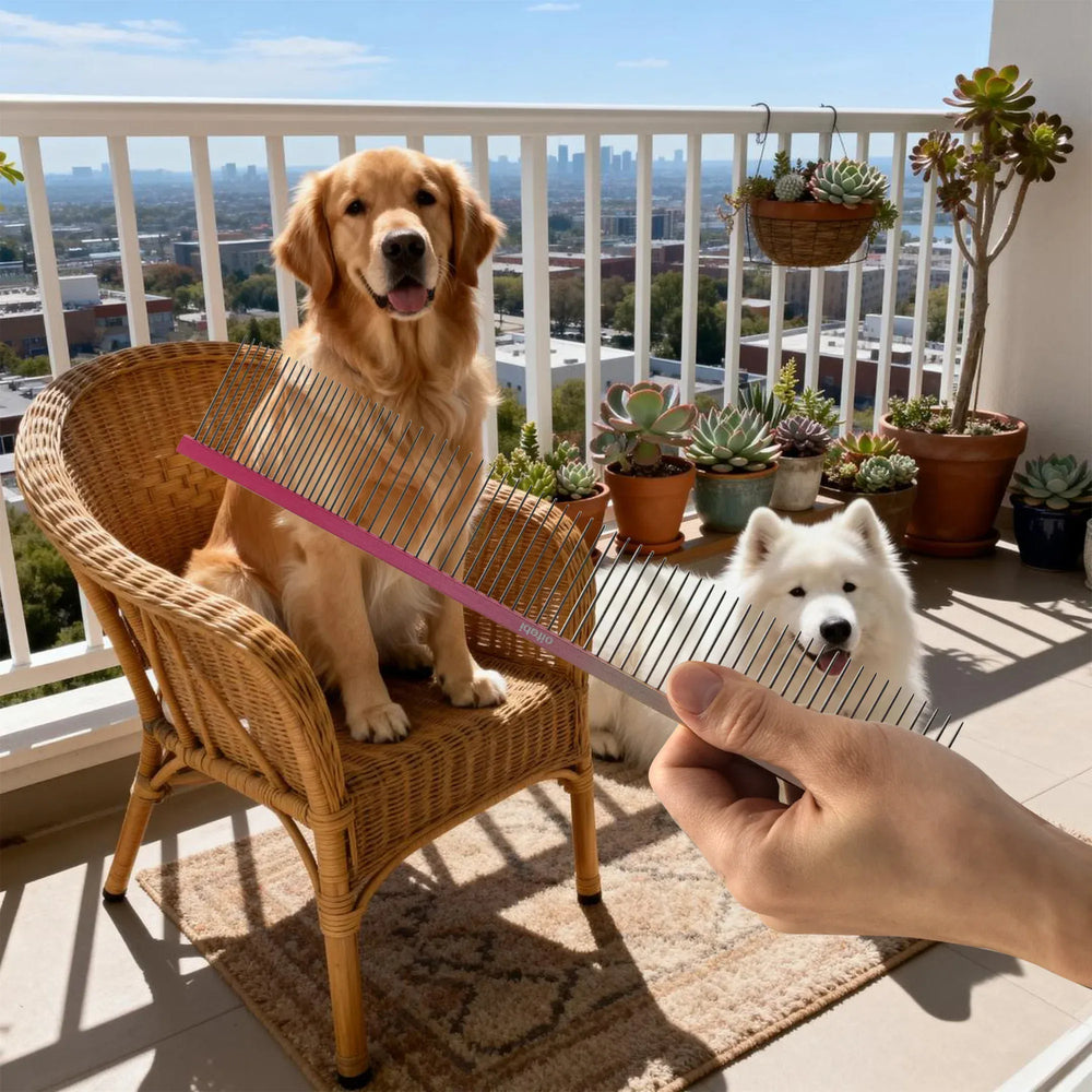 OITABI Professional Pet Grooming Comb Set - Gradient Tapered Tail Combs for Styling & Finishing