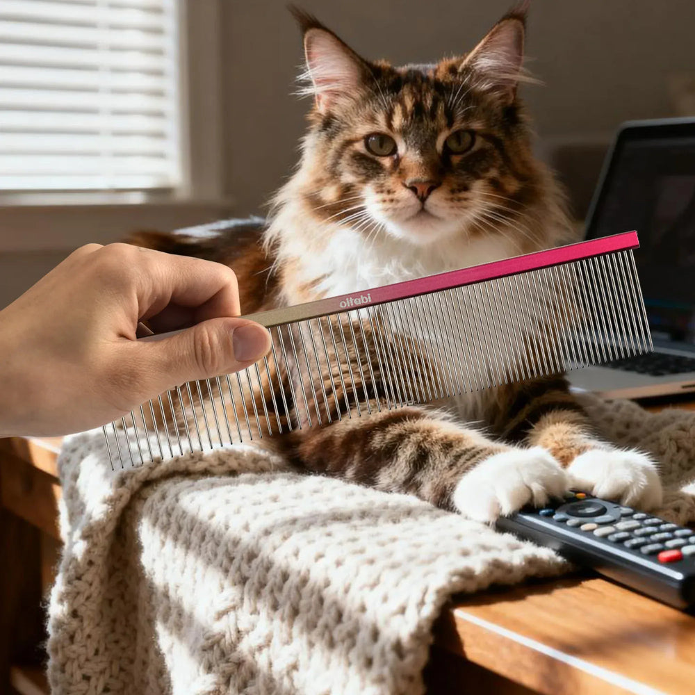 OITABI Professional Pet Grooming Comb Set - Gradient Tapered Tail Combs for Styling & Finishing