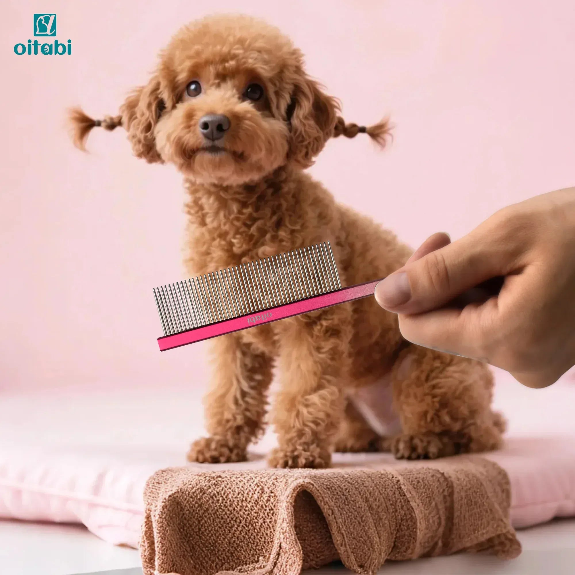 OITABI Professional Pet Grooming Comb Set - Gradient Tapered Tail Combs for Styling & Finishing