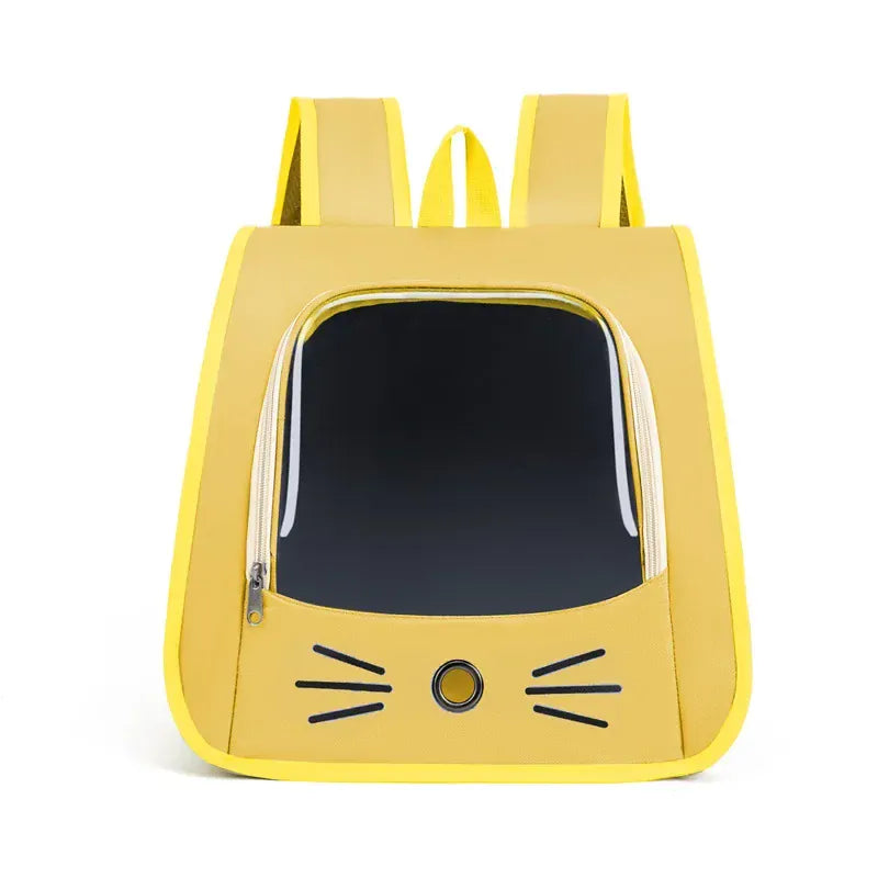 Outdoor Cat Backpack Carrier - Breathable Pet Transport Bag for Cats & Small Dogs, 35x35x25cm Portable Shoulder Carrier with Mesh Windows