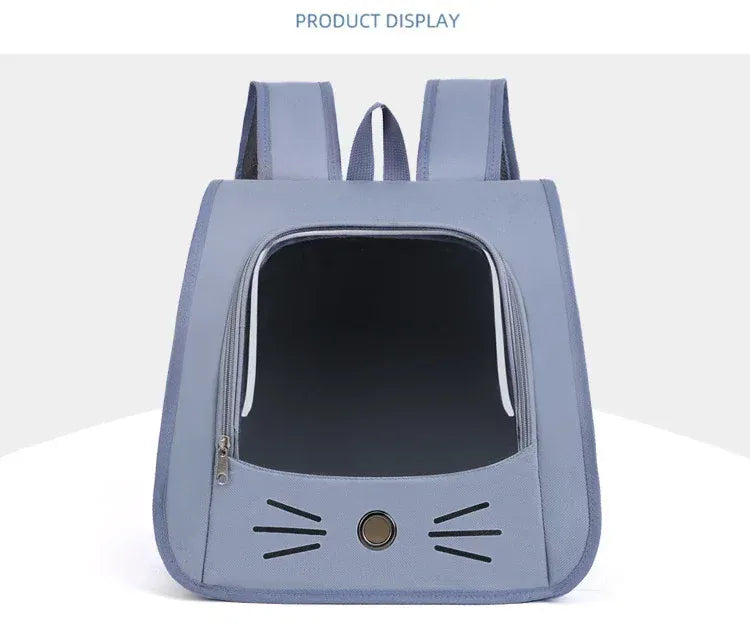 Outdoor Cat Backpack Carrier - Breathable Pet Transport Bag for Cats & Small Dogs, 35x35x25cm Portable Shoulder Carrier with Mesh Windows