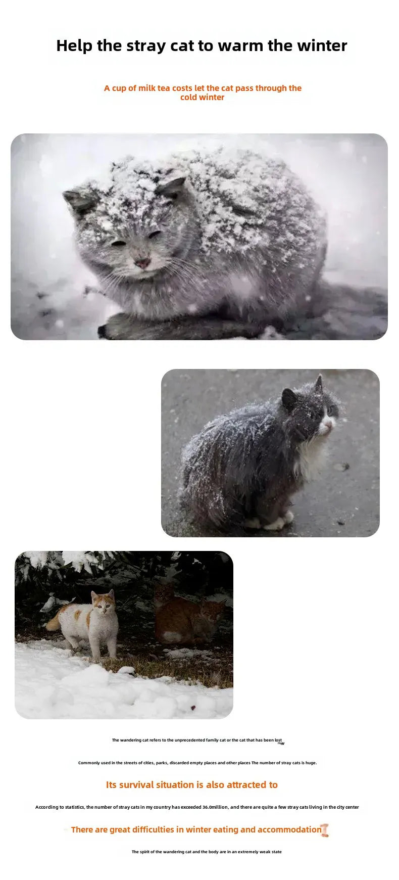 Outdoor Cat House Waterproof - Winter Warm Pet Cave Bed Foldable Washable