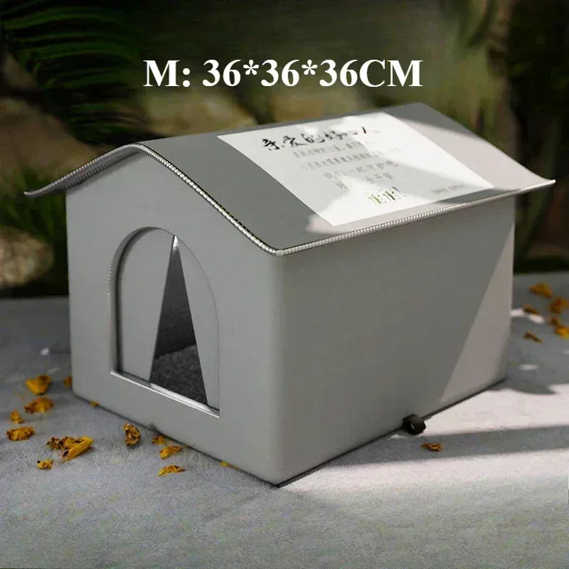 Outdoor Cat House Waterproof - Winter Warm Stray Shelter Weatherproof Pet House