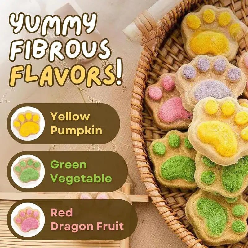 Paw Print Cat Treats - Natural Freeze-Dried Dental Health Snacks