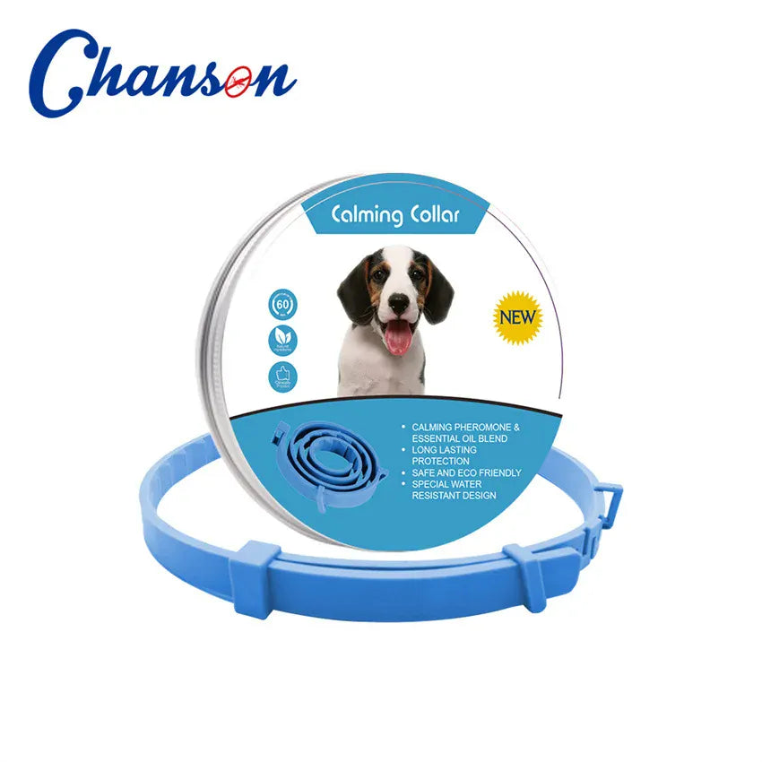 Pet Calming Collar for Cats & Dogs - 2-Month Anxiety Relief with Natural Pheromones, Adjustable Stress Reduction Collar for Thunder, Travel & Separation Anxiety