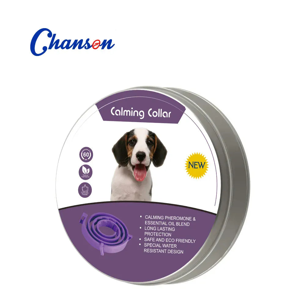 Pet Calming Collar for Cats & Dogs - 2-Month Anxiety Relief with Natural Pheromones, Adjustable Stress Reduction Collar for Thunder, Travel & Separation Anxiety