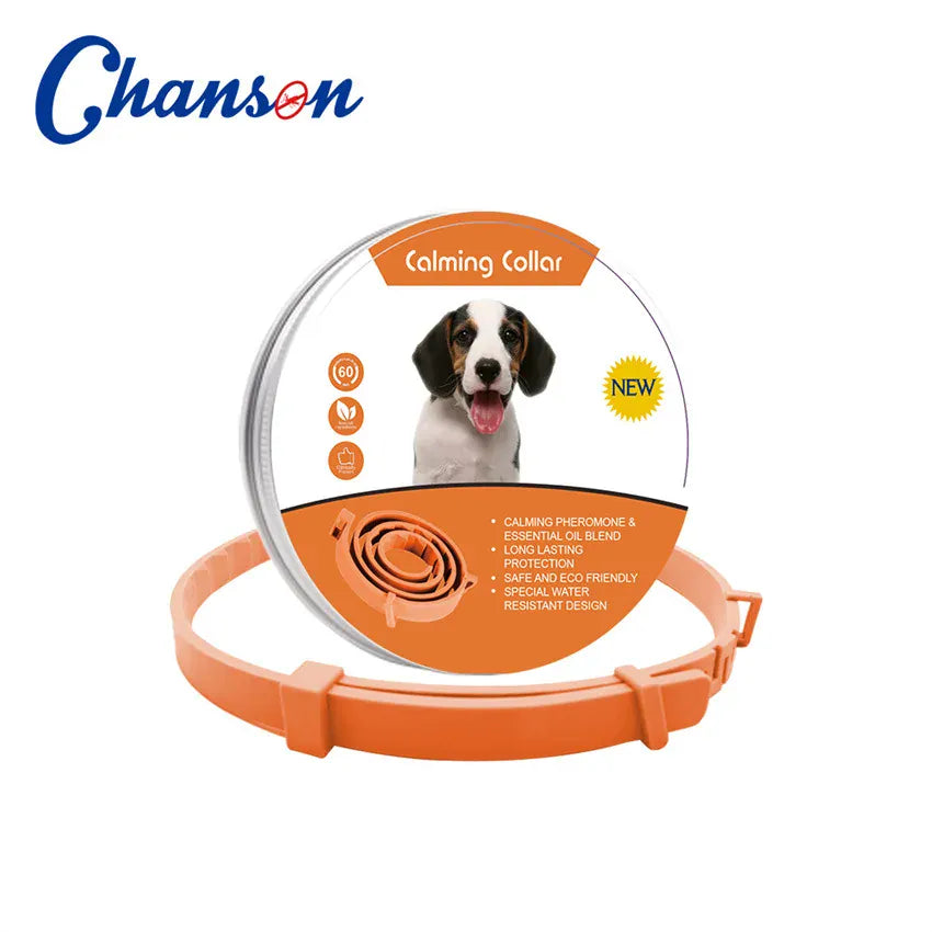 Pet Calming Collar for Cats & Dogs - 2-Month Anxiety Relief with Natural Pheromones, Adjustable Stress Reduction Collar for Thunder, Travel & Separation Anxiety