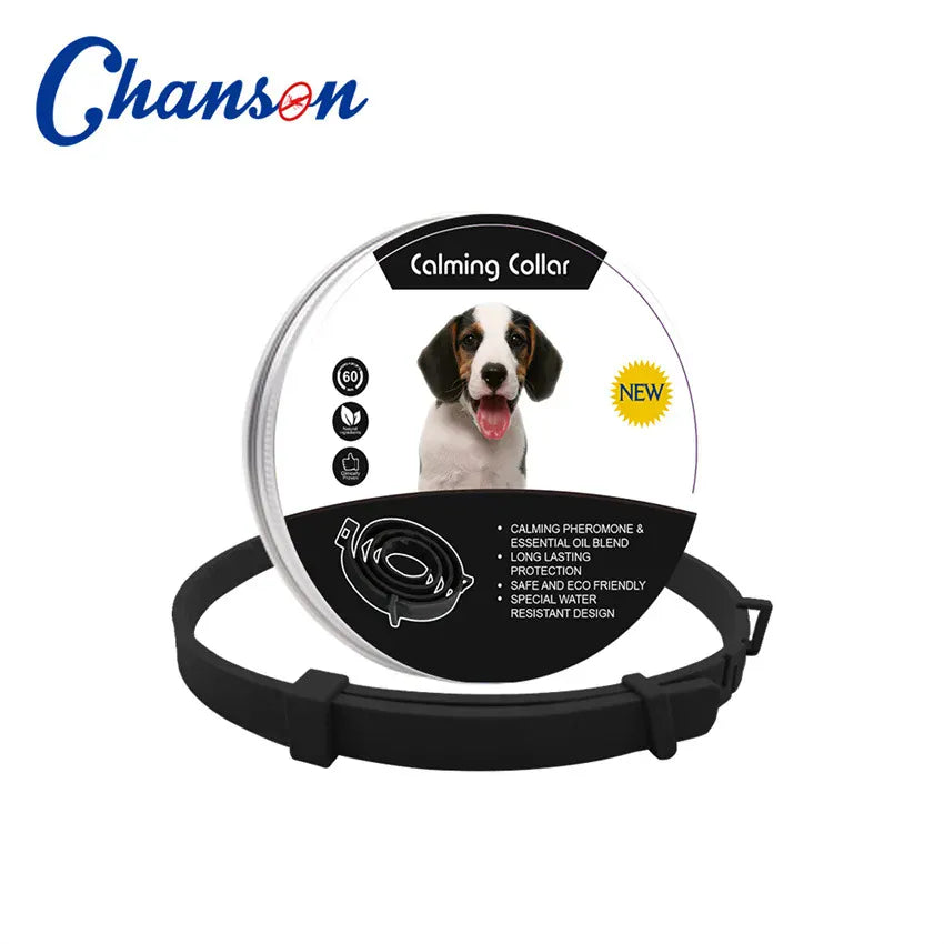 Pet Calming Collar for Cats & Dogs - 2-Month Anxiety Relief with Natural Pheromones, Adjustable Stress Reduction Collar for Thunder, Travel & Separation Anxiety