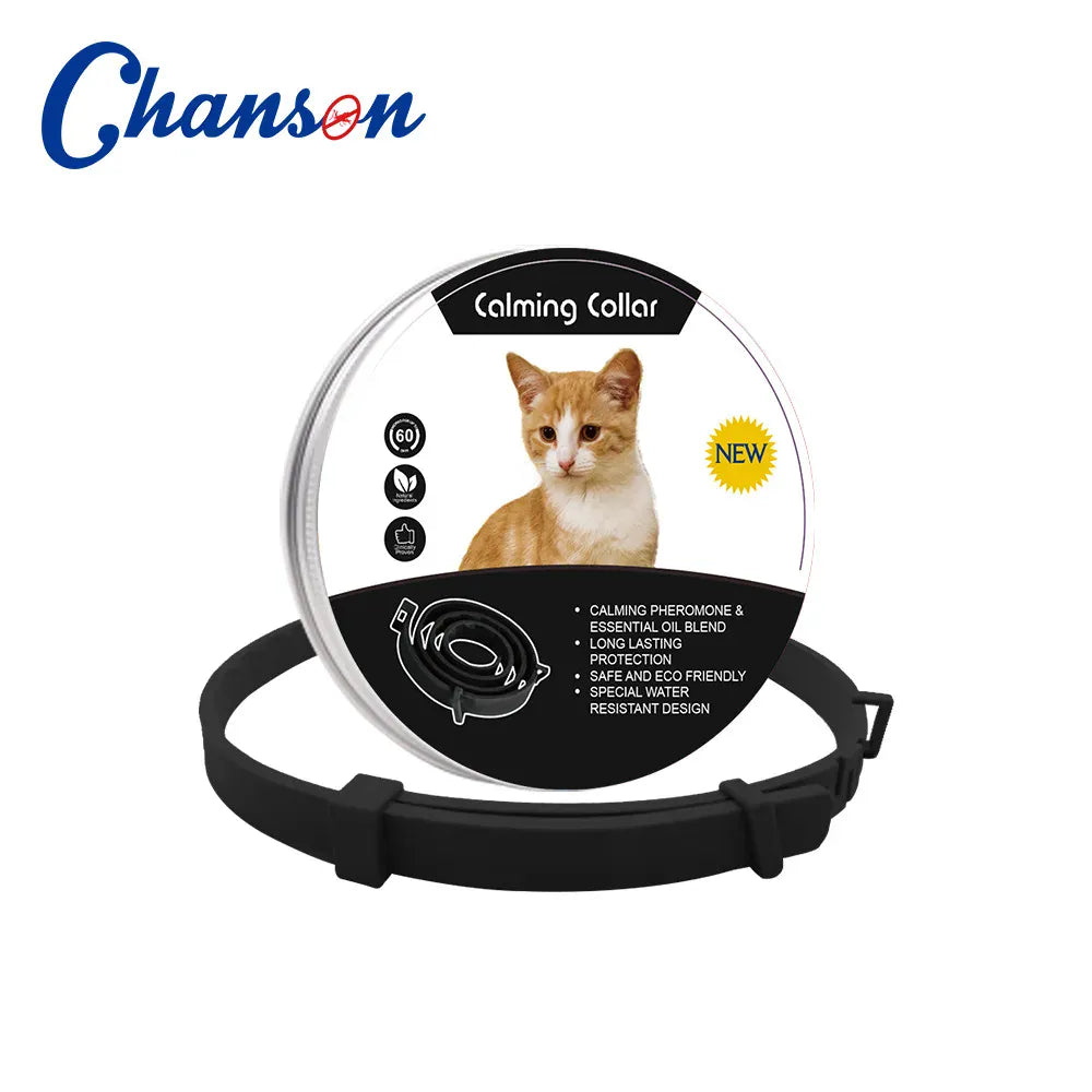 Pet Calming Collar for Cats & Dogs - 2-Month Anxiety Relief with Natural Pheromones, Adjustable Stress Reduction Collar for Thunder, Travel & Separation Anxiety