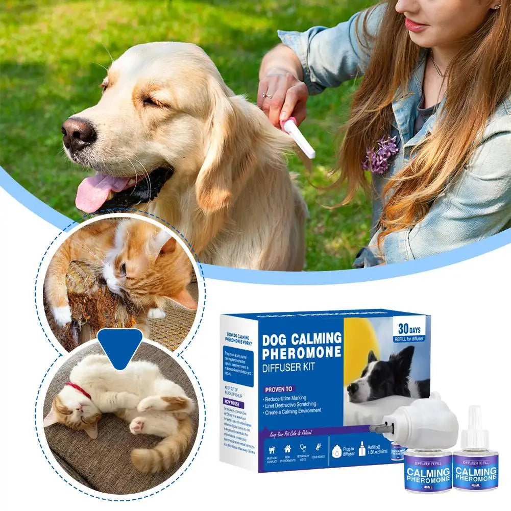 Pet Calming Diffuser 48ml - Stop Scratching & Peeing from Anxiety