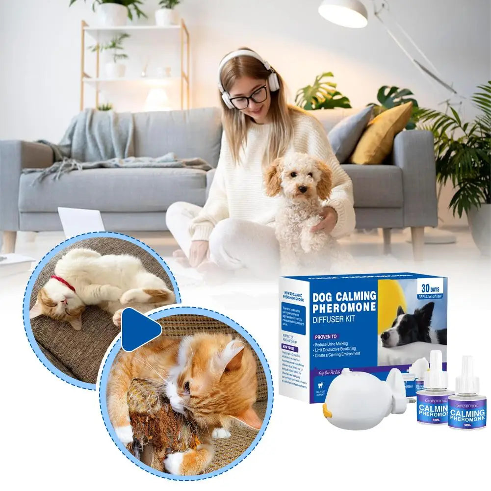 Pet Calming Diffuser 48ml - Stop Scratching & Peeing from Anxiety
