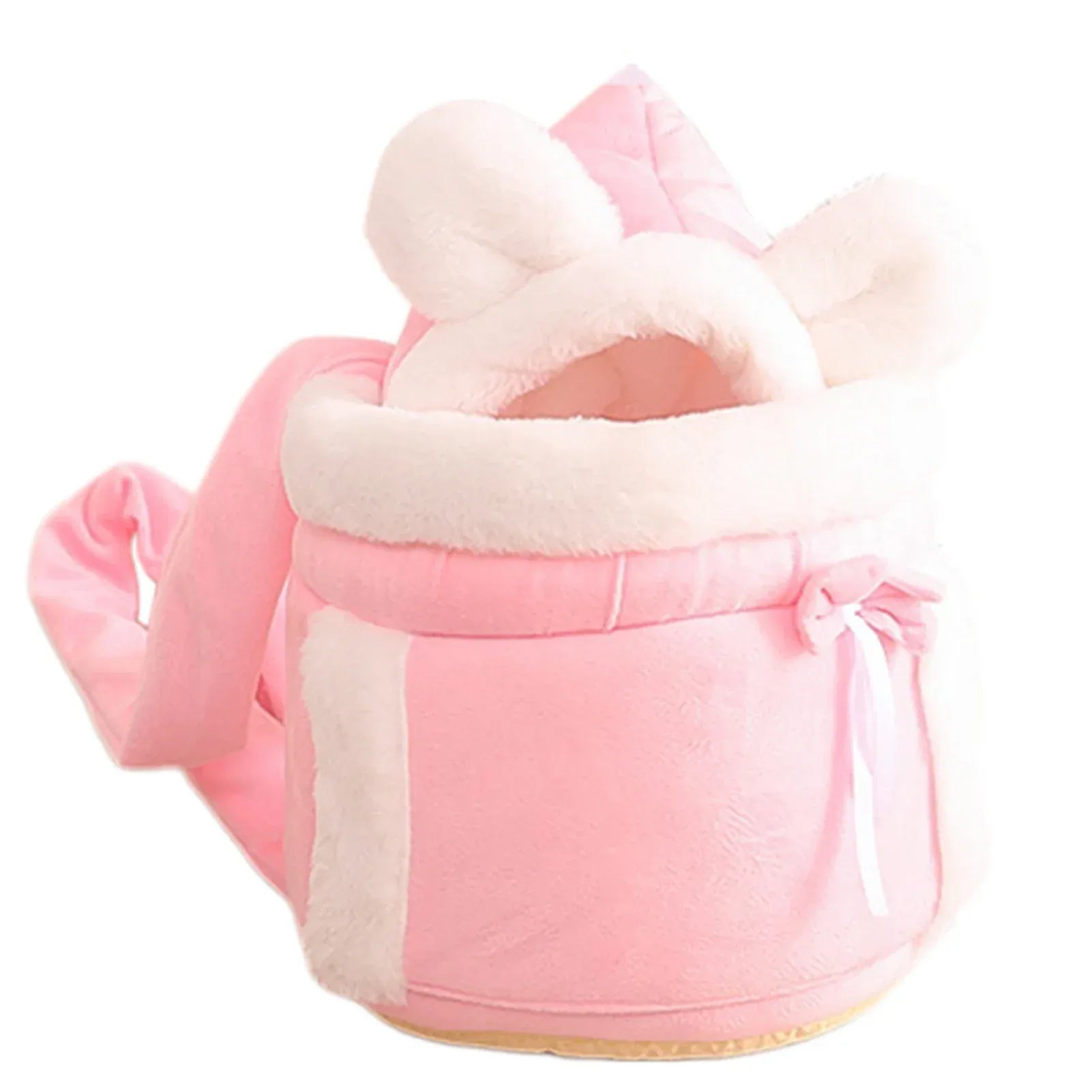 Pet Carrier Backpack for Cats & Small Dogs - Plush Winter Warm Travel Bag, Front Chest Carrier with Soft Fleece Interior, Outdoor Hiking & Car Travel