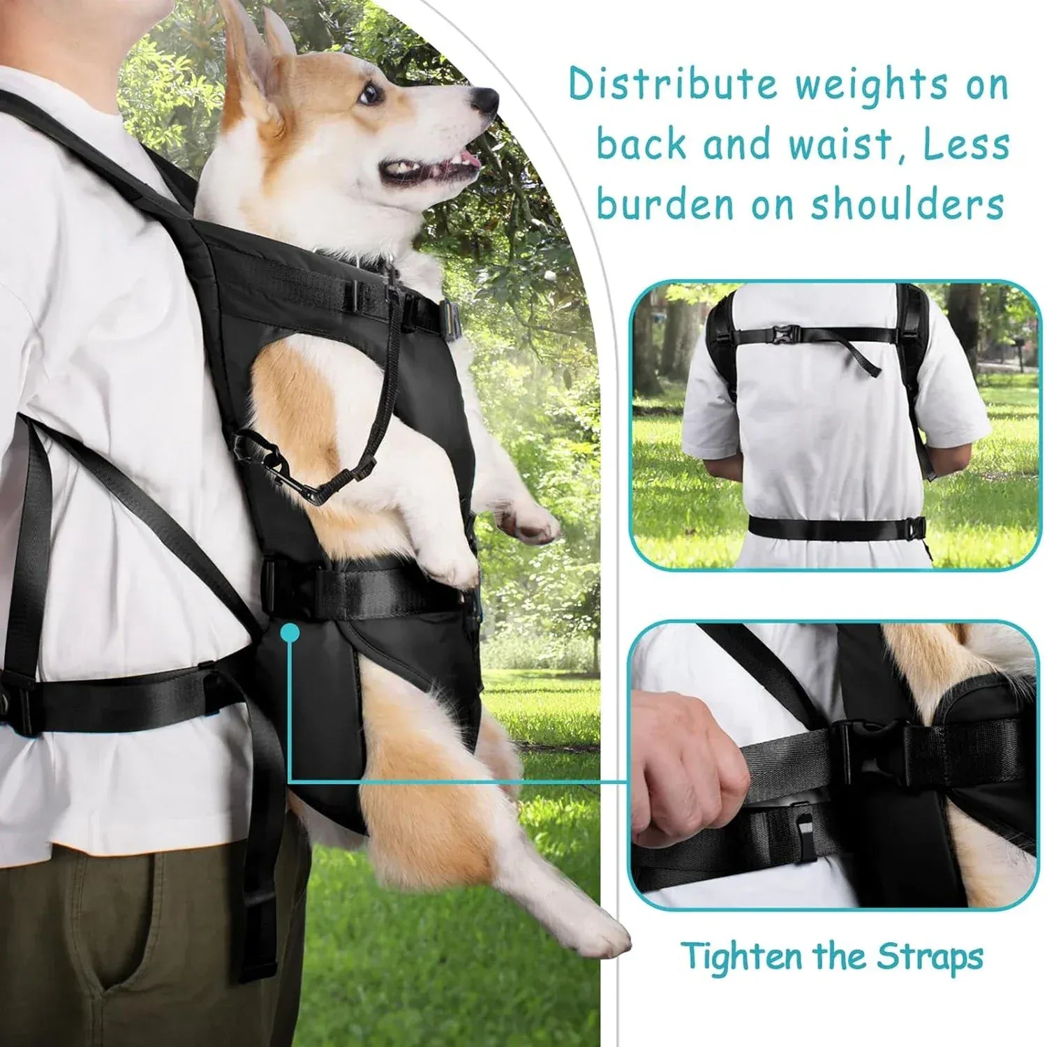 Pet Carrier Backpack for Dogs & Cats – Thickened Front-Facing Backpack for Small Medium Pets