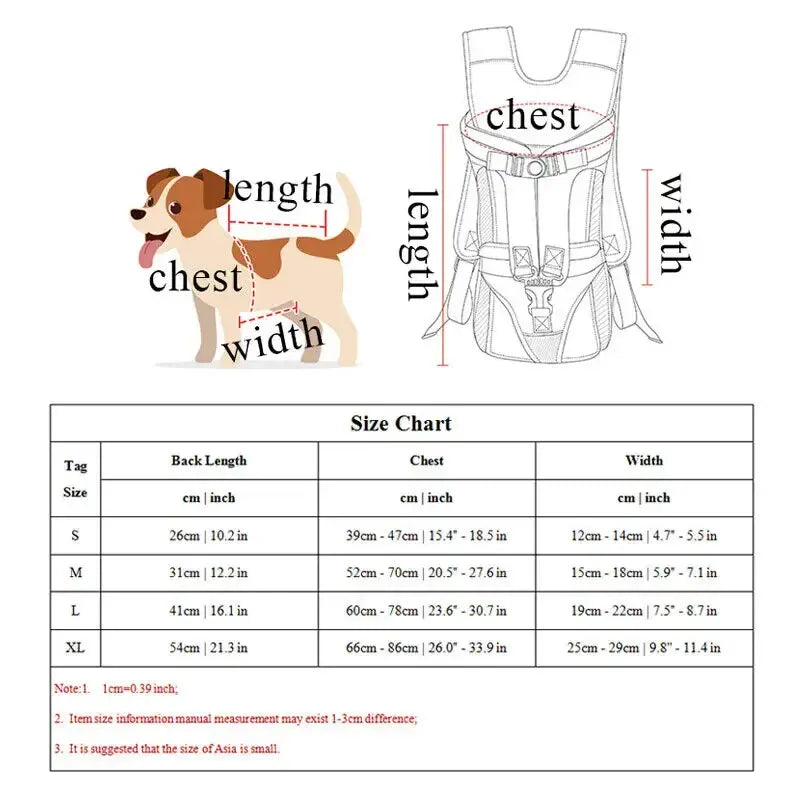 Pet Carrier Backpack for Dogs & Cats – Thickened Front-Facing Backpack for Small Medium Pets