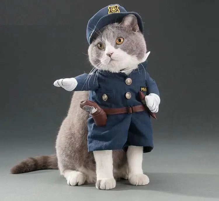 Pet Cosplay Costume - Police, Nurse & Doctor Outfits for Cats & Small Dogs