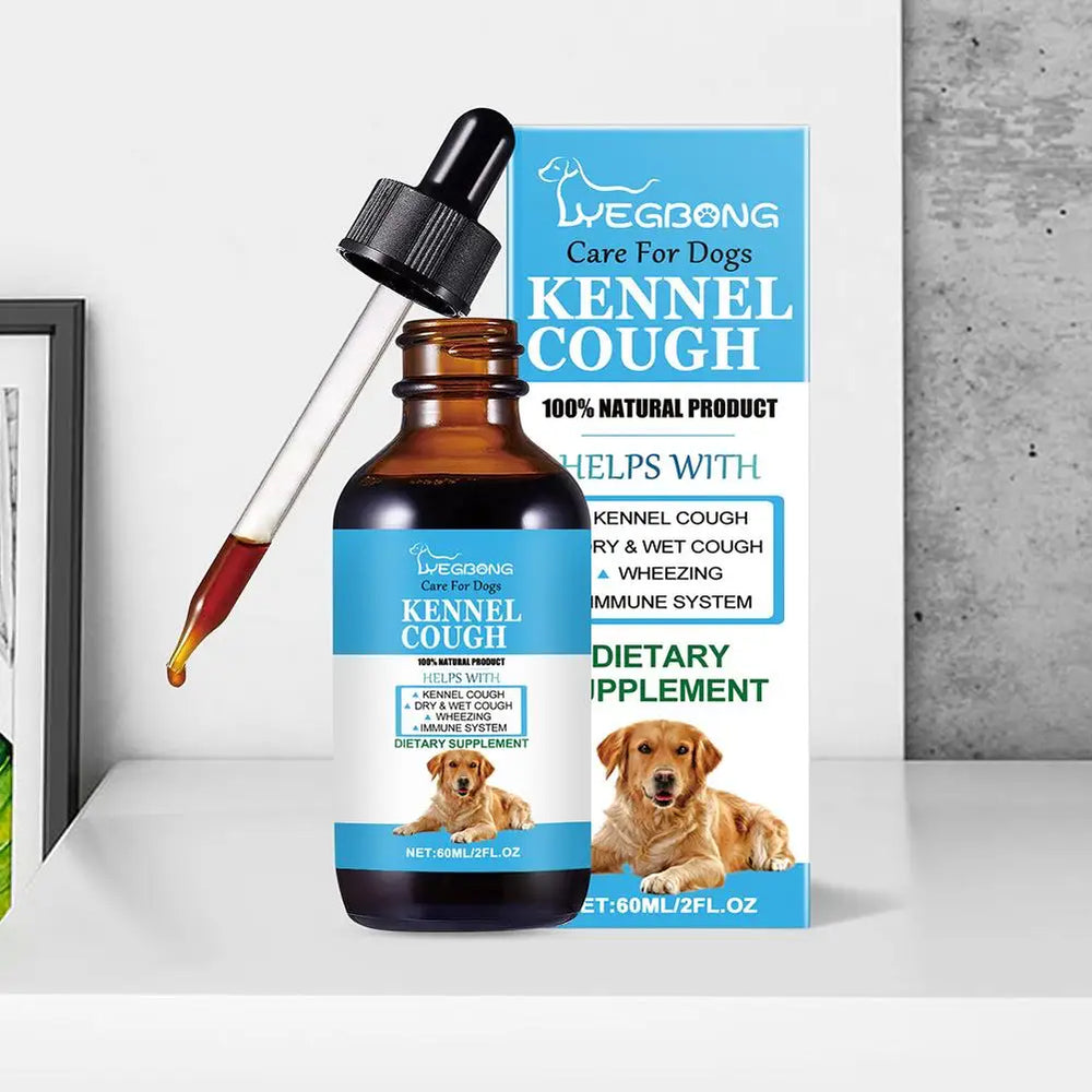 Pet Cough Relief Drops - Herbal Allergy & Immune Supplement for Dogs, Natural Kennel Cough Treatment with Echinacea & Elderberry