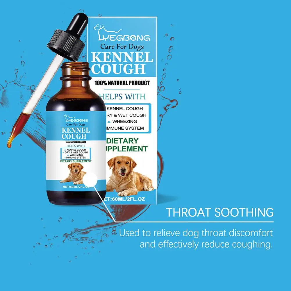 Pet Cough Relief Drops - Herbal Allergy & Immune Supplement for Dogs, Natural Kennel Cough Treatment with Echinacea & Elderberry