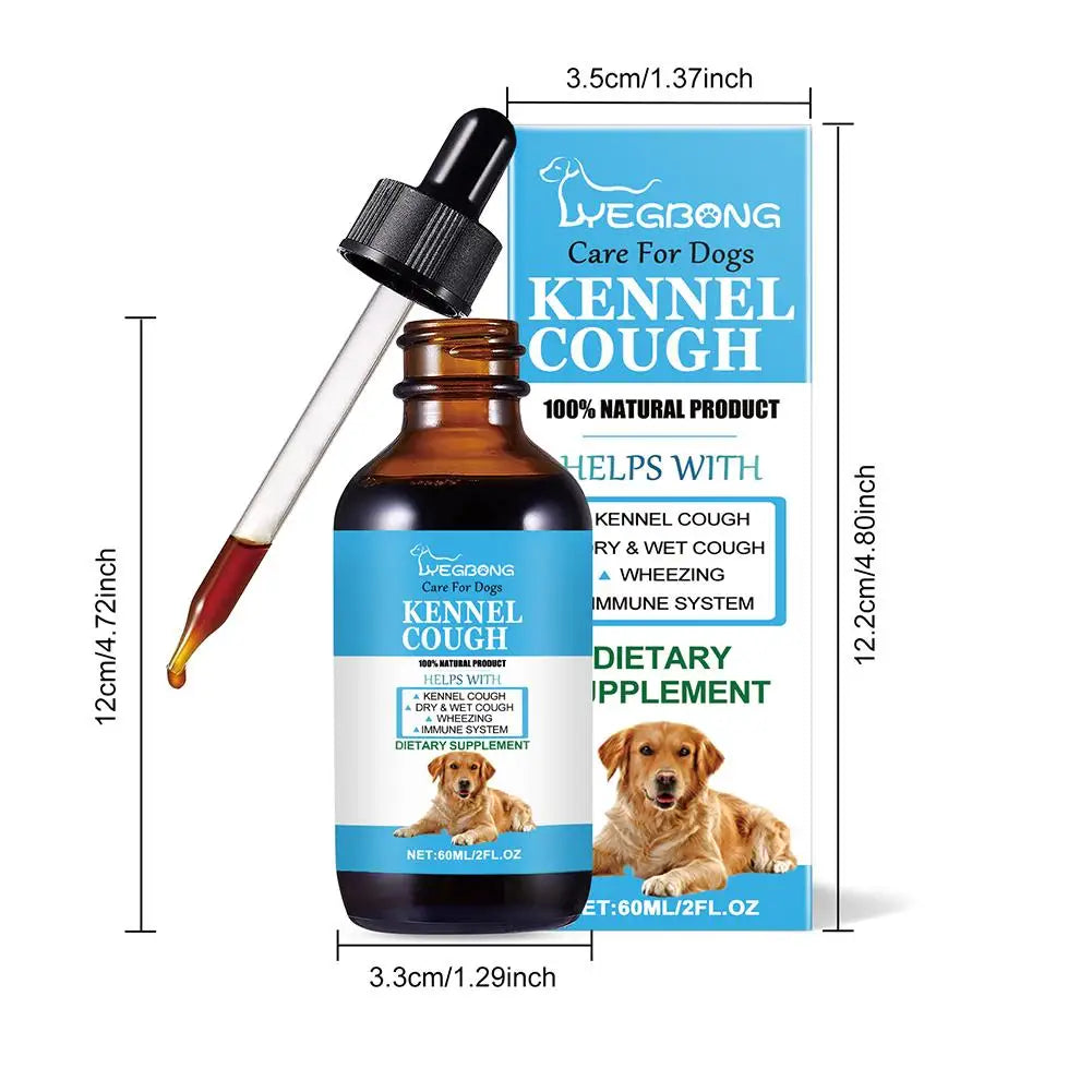 Pet Cough Relief Drops - Herbal Allergy & Immune Supplement for Dogs, Natural Kennel Cough Treatment with Echinacea & Elderberry