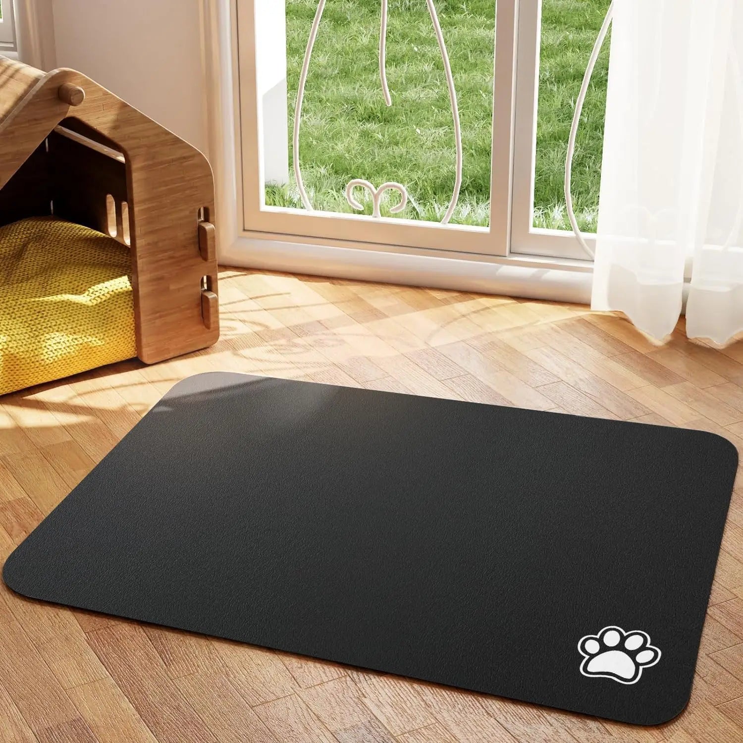 Pet Feeding Mat for Dogs & Cats | Absorbent, Quick-Dry Food & Water Placemat | Easy-to-Clean Non-Slip Pet Bowl Mat
