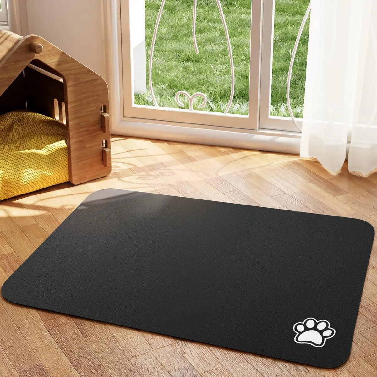 Pet Feeding Mat for Dogs & Cats | Absorbent, Quick-Dry Food & Water Placemat | Easy-to-Clean Non-Slip Pet Bowl Mat