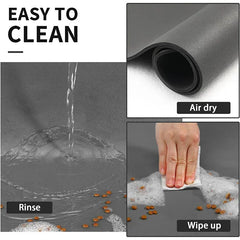Pet Feeding Mat for Dogs & Cats | Absorbent, Quick-Dry Food & Water Placemat | Easy-to-Clean Non-Slip Pet Bowl Mat
