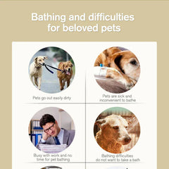 Pet Grooming Glove Pet Bathing Wipes Dog Body Wipes No Rinse Washing Gloves for Cat Cleaning Fur Ear Eye & Paws Deodorizing