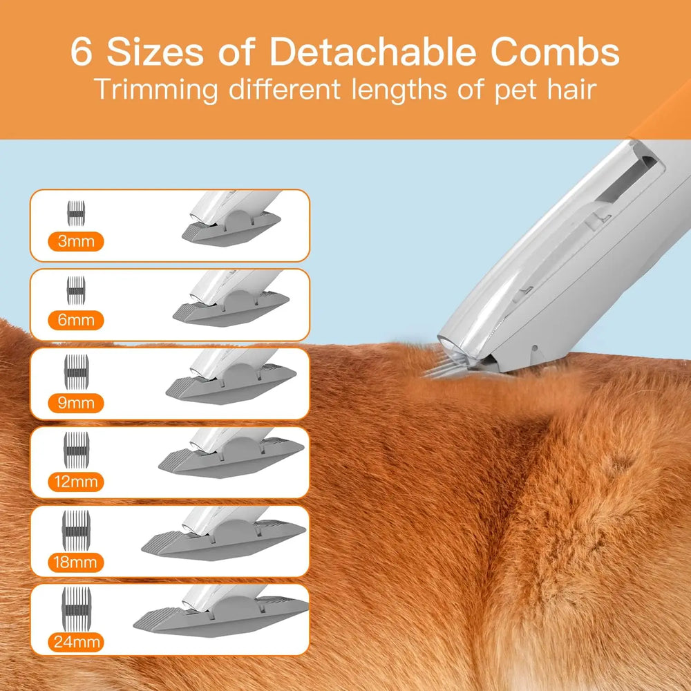 Pet Grooming Vacuum Kit - 12000Pa Dog Hair Vacuum with 5 Tools & 2L Capacity