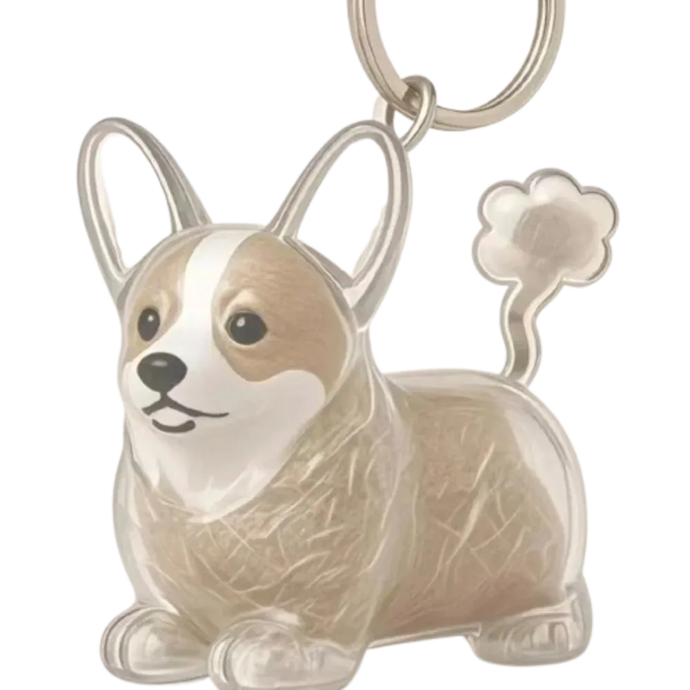 Pet Hair Memorial Keychain - DIY Dog Hair Storage Jewelry Gift