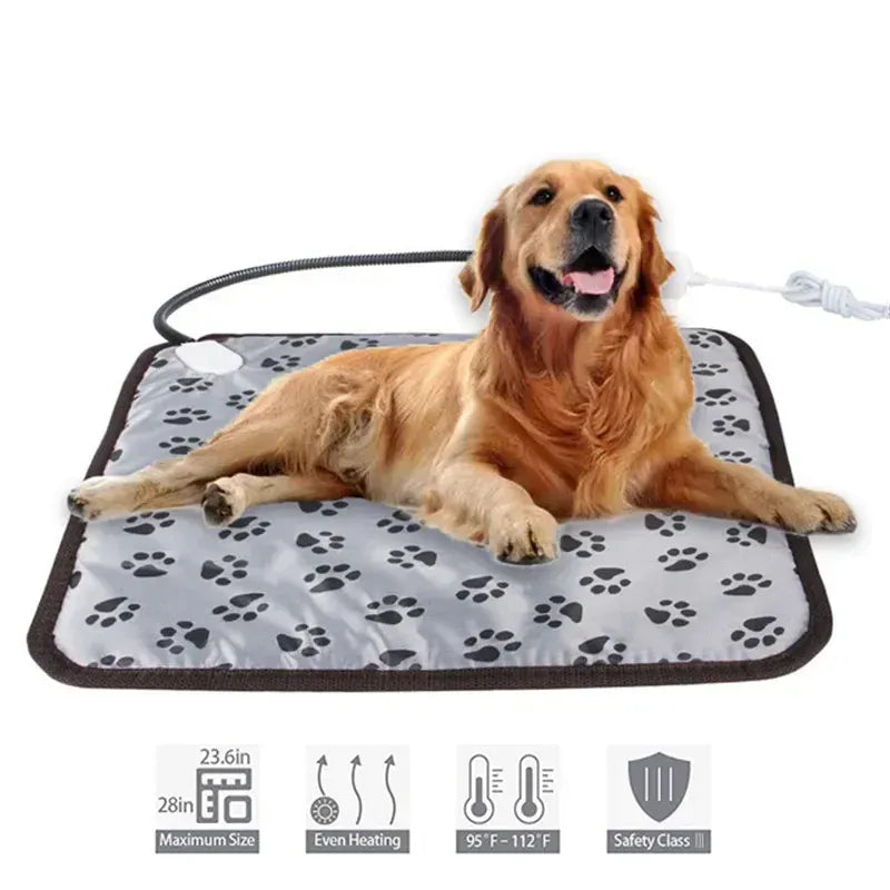 Pet Heating Pad - Adjustable Temperature Electric Mat for Dogs & Cats